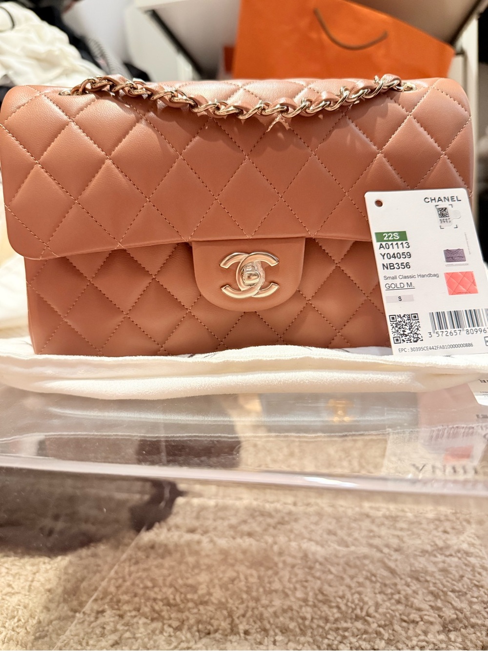 CHANEL Small Quilted Shoulder Bag - Dusty Rose with Gold Hardware